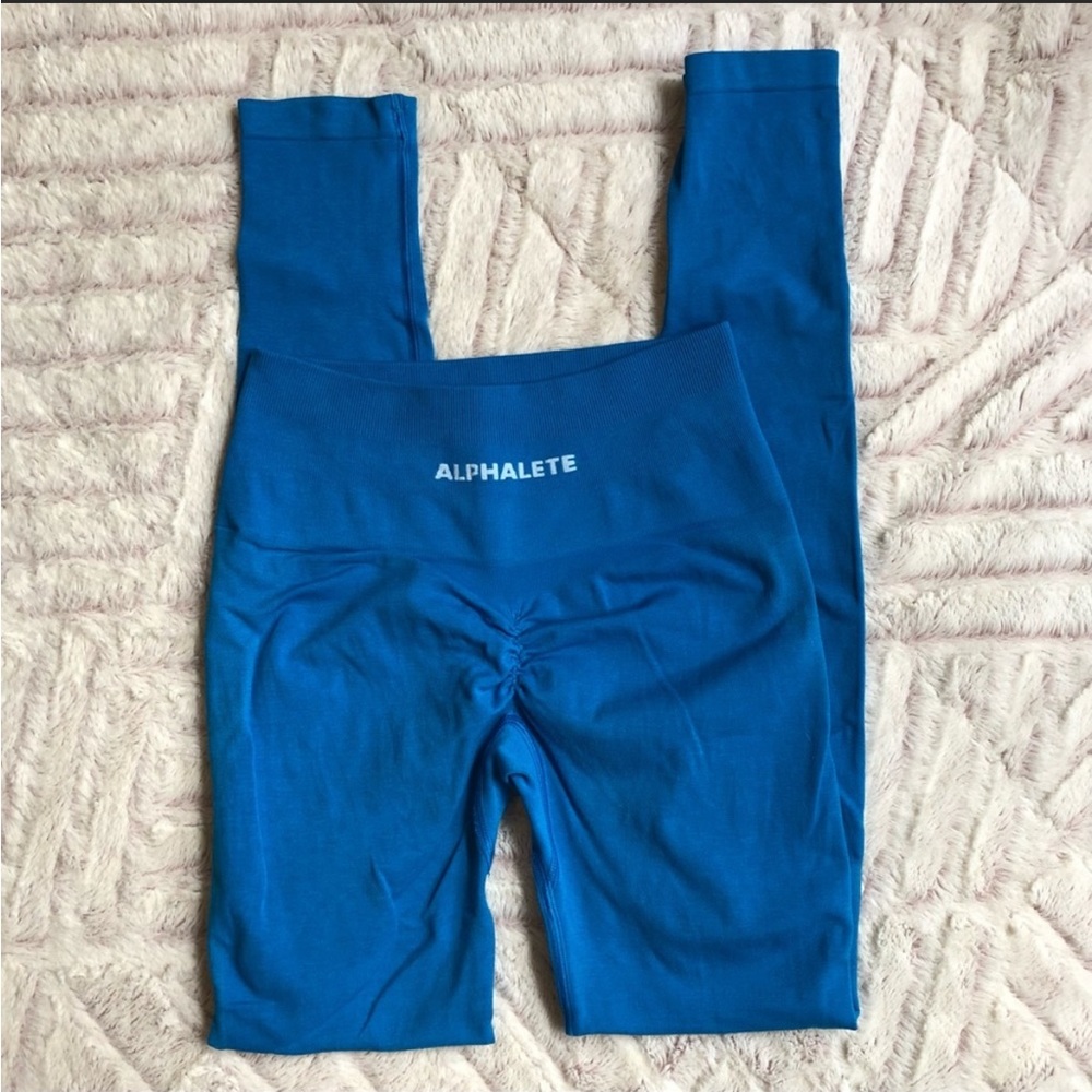 Alphalete Amplify Leggings Rapid Blue Size Small